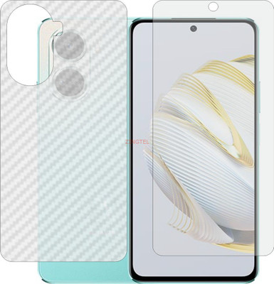 ZINGTEL Front and Back Screen Guard for HUAWEI NOVA 10 SE BNELX3 (Front Matte Finish & Back 3d Carbon Fiber)(Pack of 2)