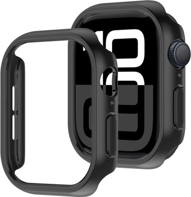 CallSmith Edge To Edge Screen Guard for Compatible For Apple Watch Series 10 42mm ,Shockproof Ultra-Thin Hard PC Bumper Case All-Around Edge Protective Cover Frame[NO Screen Protector](Pack of 1)