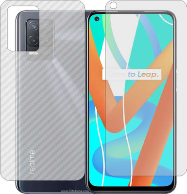 ZINGTEL Front and Back Screen Guard for HUAWEI HONOR V13 5G (Front Matte Finish & Back 3d Carbon Fiber)(Pack of 2)