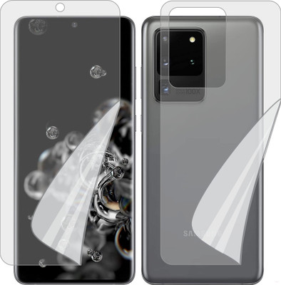 MOBART Front and Back Tempered Glass for SAMSUNG GALAXY S20 ULTRA 5G (Edge To Edge TPU Full Coverage)(Pack of 1)
