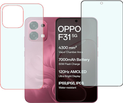 KARTRAY Front and Back Screen Guard for Oppo F31 5G, Matte Tempered Glass, Back Screen Guard With Matte Finish(Pack of 2)
