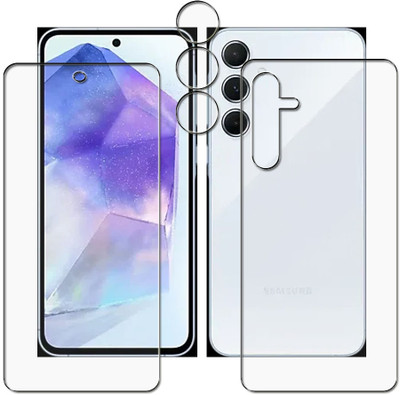tombik Front and Back Screen Guard for KK72-Samsung Galaxy A55 5G-FB,LENS(Pack of 3)