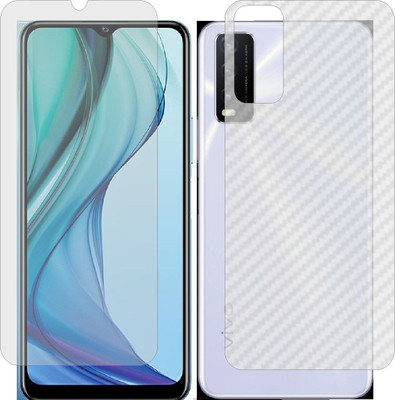 Mobling Front and Back Screen Guard for VIVO Y30 STANDARD (Front 9H Hardness Matte & Carbon Fiber Skin for Back)(Pack of 2)