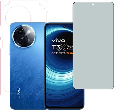 VAYUVAULT Front and Back Screen Guard for Vivo T3X, Vivo T3X 5g(Pack of 2)