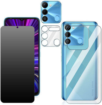 FCS Front and Back Screen Guard for Tecno Spark 9 Front+Back+Camera (Matte)(Pack of 3)