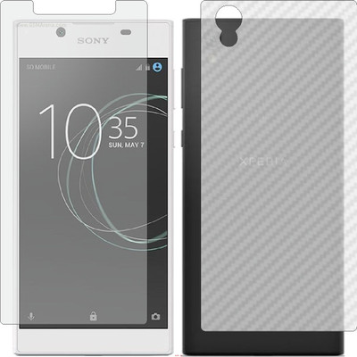 Mobling Front and Back Screen Guard for SONY XPERIA L1 DUAL (Front 9H Hardness Matte & Carbon Fiber Skin for Back)(Pack of 2)