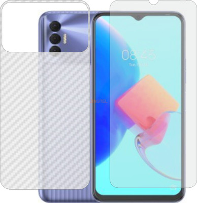 ZINGTEL Front and Back Screen Guard for TECNO SPARK 9T INDIA (Front Matte Finish & Back 3d Carbon Fiber)(Pack of 2)
