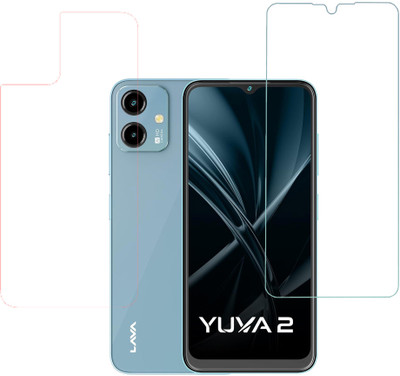 KARTRAY Front and Back Screen Guard for Lava Yuva 2(Pack of 2)
