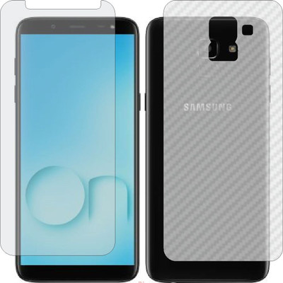 Mobling Front and Back Screen Guard for SAMSUNG J600GF GALAXY ON6 (Front 9H Hardness Matte & Carbon Fiber Skin for Back)(Pack of 2)