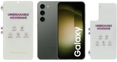 VOSKI Front and Back Screen Guard for Samsung Galaxy S23 Matte Finish Unbreakable Membrane Front Back Screen Guard(Pack of 1)