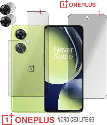 Cinzia Front and Back Screen Guard for OnePlus Nord CE 3 Lite 5G(Pack of 3)