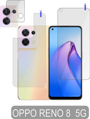 PONDRIK Front and Back Screen Guard for OPPO Reno8 5G(Pack of 3)
