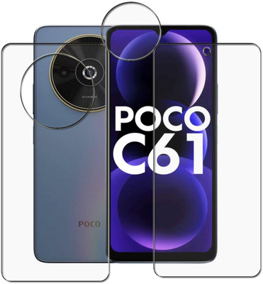 diamondvisions Front and Back Tempered Glass for Poco C61, Redmi A3, :Xiaomi Poco C61, Redmi A3(Pack of 3)