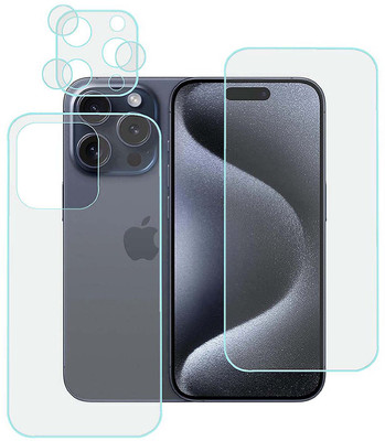 MOKPLZ Front and Back Screen Guard for IPHONE 15 PRO(Pack of 3)