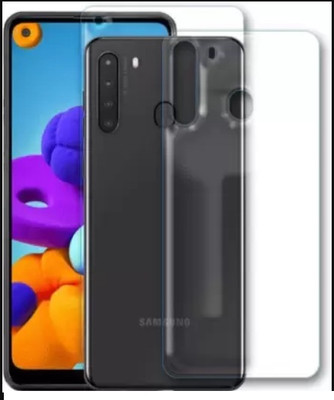LIGHTWINGS Front and Back Screen Guard for Front and Back Samsung Galaxy A21 SCREEN GUARD (P-2)(Pack of 2)