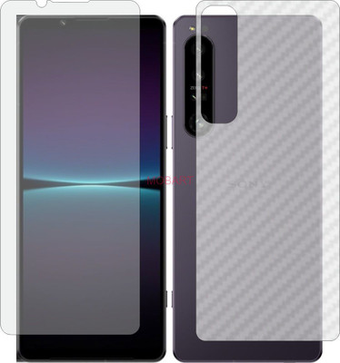 MOBART Front and Back Screen Guard for SONY XPERIA 1 IV (Front Matte Finish & Back 3d Carbon Fiber)(Pack of 2)