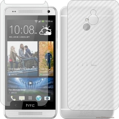 ZINGTEL Front and Back Screen Guard for HTC ONE MINI (Front Matte Finish & Back 3d Carbon Fiber)(Pack of 2)