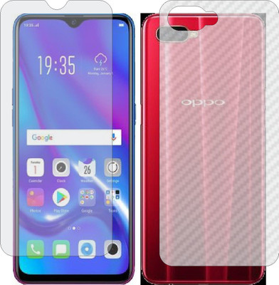ZINGTEL Front and Back Screen Guard for OPPO R17 NEO (Front Matte Finish & Back 3d Carbon Fiber)(Pack of 2)