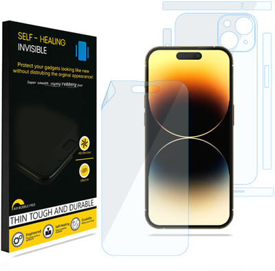 KUBERAN Front and Back Screen Guard for Apple iPhone 14, Screen Protector / Body Protector, Scratch Guard(Pack of 2)