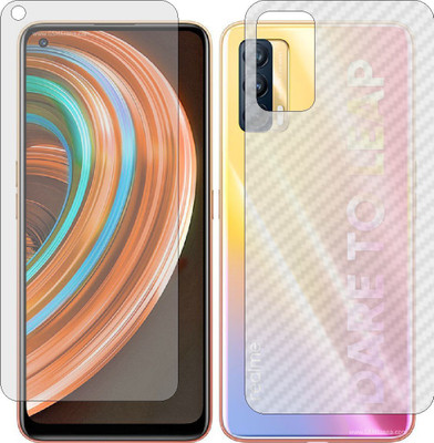 ZINGTEL Front and Back Screen Guard for REALME X7 INDIA RMX3092 (Front Matte Finish & Back 3d Carbon Fiber)(Pack of 2)