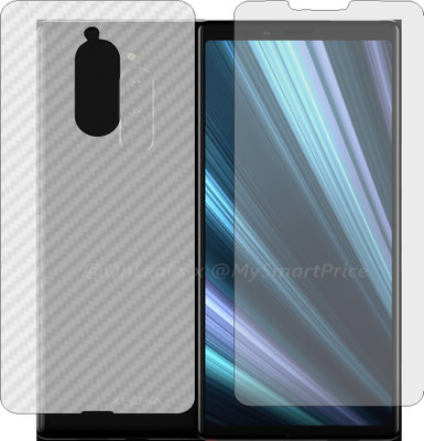 Mobling Front and Back Screen Guard for SONY XPERIA XZ4 (Front 9H Hardness Matte & Carbon Fiber Skin for Back)(Pack of 2)