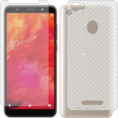 ZINGTEL Front and Back Screen Guard for LAVA Z81 (Front Matte Finish & Back 3d Carbon Fiber)(Pack of 2)
