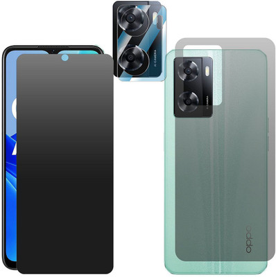 FCS Front and Back Screen Guard for OPPO A57 Front+Back+Camera (Matte)(Pack of 3)