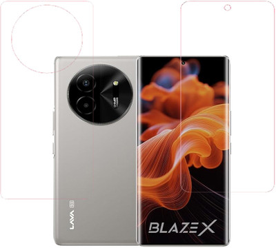 VAYUVAULT Front and Back Screen Guard for LAVA Blaze x, Clear(Pack of 2)