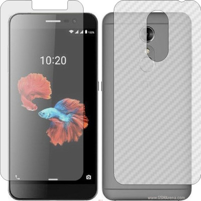 Mobling Front and Back Screen Guard for ZTE BLADE A910 (Front 9H Hardness Matte & Carbon Fiber Skin for Back)(Pack of 2)