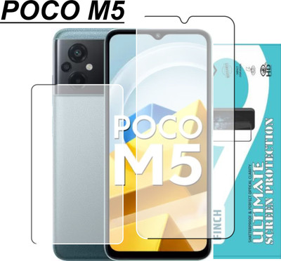 Olonga Front and Back Screen Guard for POCO M5(Pack of 2)