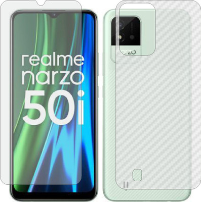 ZINGTEL Front and Back Screen Guard for REALME NARZO 50 i (Front Matte Finish & Back 3d Carbon Fiber)(Pack of 2)