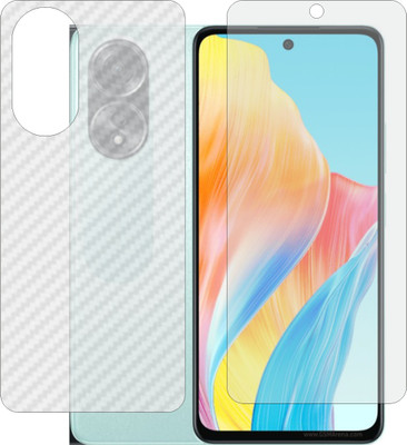 Mobling Front and Back Screen Guard for Oppo A58 4G CPH2577 (Matte Front & Carbon Fiber Skin for Back)(Pack of 2)