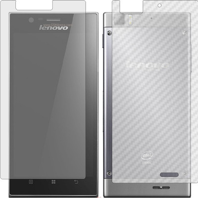 Mobling Front and Back Screen Guard for LENOVO K900 (Front 9H Hardness Matte & Carbon Fiber Skin for Back)(Pack of 2)