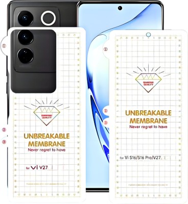 Tech Konnect Front and Back Screen Guard for Vivo V27, Front Back Unbreakable Membrane Screen Guard For Vivo V27, Vivo V27 Front Back Screen Protector(Pack of 2)