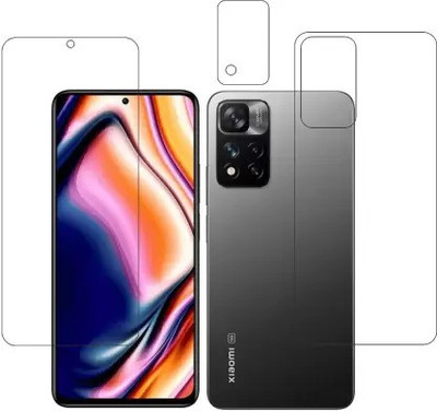 FINCH Front and Back Screen Guard for Xiaomi 11i Hypercharge 5G with Camera Lens(Pack of 2)