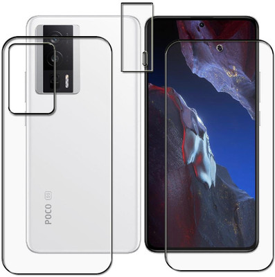 tombik Front and Back Screen Guard for OI203-Poco F5 Pro -FB-LENS(Pack of 3)