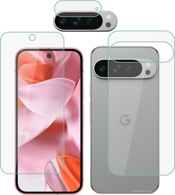Vatsin Front and Back Tempered Glass for Google Pixel 9 Pro, Google Pixel 9 Pro [With Rear Camera Lens Guard](Pack of 3)