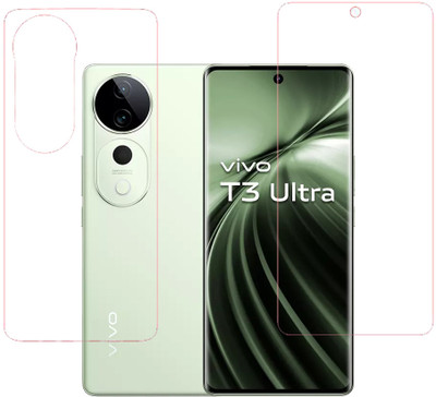 KARTRAY Front and Back Screen Guard for Vivo T3 Ultra 5G, Front Clear Back Clear(Pack of 2)