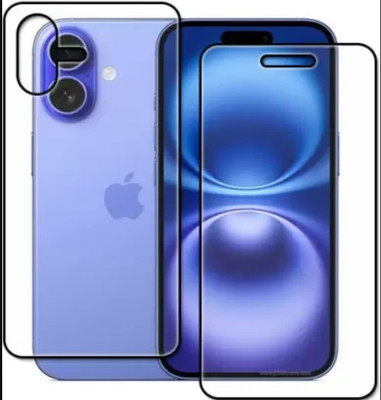 LIGHTWINGS Front and Back Screen Guard for Front Back Apple iPhone 16 Plus (P-2)(Pack of 2)