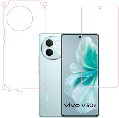 KARTRAY Front and Back Screen Guard for Vivo V30e 5G, Clear With Sides(Pack of 2)