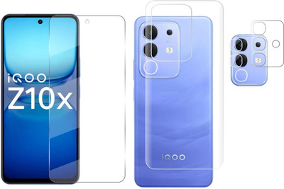 GLAMEECH Front and Back Screen Guard for IQOO Z10X 5G, Z10x Iqoo, vivo T4x 5G, T4x 5G Vivo(Pack of 3)