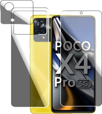 chakoor Front and Back Screen Guard for POCO X4 PRO 5G(Pack of 3)