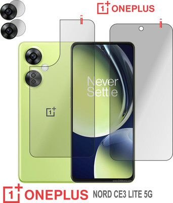 PONDRIK Front and Back Screen Guard for OnePlus Nord CE 3 Lite 5G(Pack of 3)