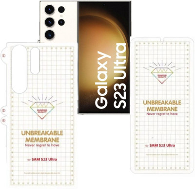 Tech Konnect Front and Back Screen Guard for Samsung Galaxy S23 Ultra, Front Back Membrane For Samsung S23 Ultra,[Fingerprint Unlock, Air Bubble Proof] Samsung S23 Ultra Front Back Screenguard(Pack of 2)