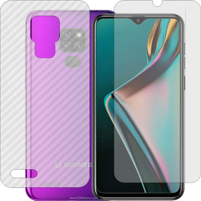 ZINGTEL Front and Back Screen Guard for GIONEE P12 (Front Matte Finish & Back 3d Carbon Fiber)(Pack of 2)