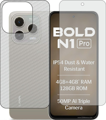 TELTREK Front and Back Screen Guard for Lava Bold N1 Pro(Pack of 2)