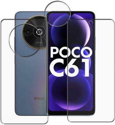Gordilla Front and Back Tempered Glass for Poco C61, Redmi A3, :Xiaomi Poco C61, Redmi A3(Pack of 3)