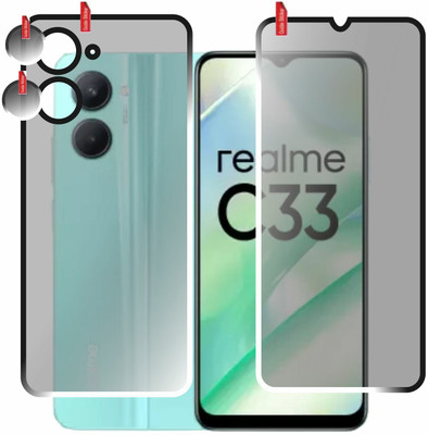 chakoor Front and Back Screen Guard for Realme C33(Pack of 3)
