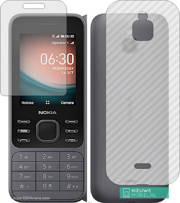 Mobling Front and Back Screen Guard for NOKIA 6300 4G (Front 9H Hardness Matte & Carbon Fiber Skin for Back)(Pack of 2)