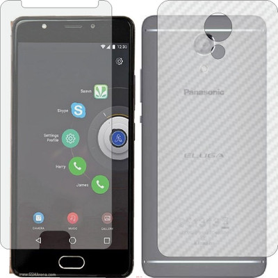 Mobling Front and Back Screen Guard for PANASONIC ELUGA RAY MAX (Front 9H Hardness Matte & Carbon Fiber Skin for Back)(Pack of 2)